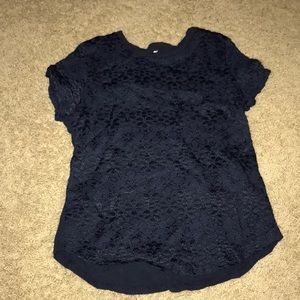 navy blue abercrombie top